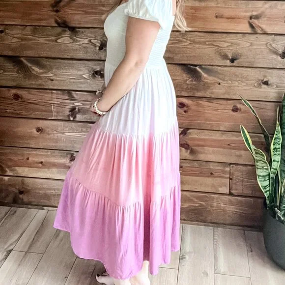 THE CALLIE PINK OMBRE DRESS - Picture 9 of 12